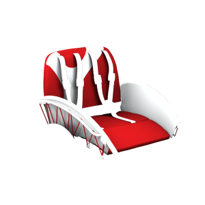 YippieYo seat cover red/white