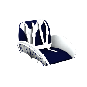 YippieYo seat cover navy blue/white